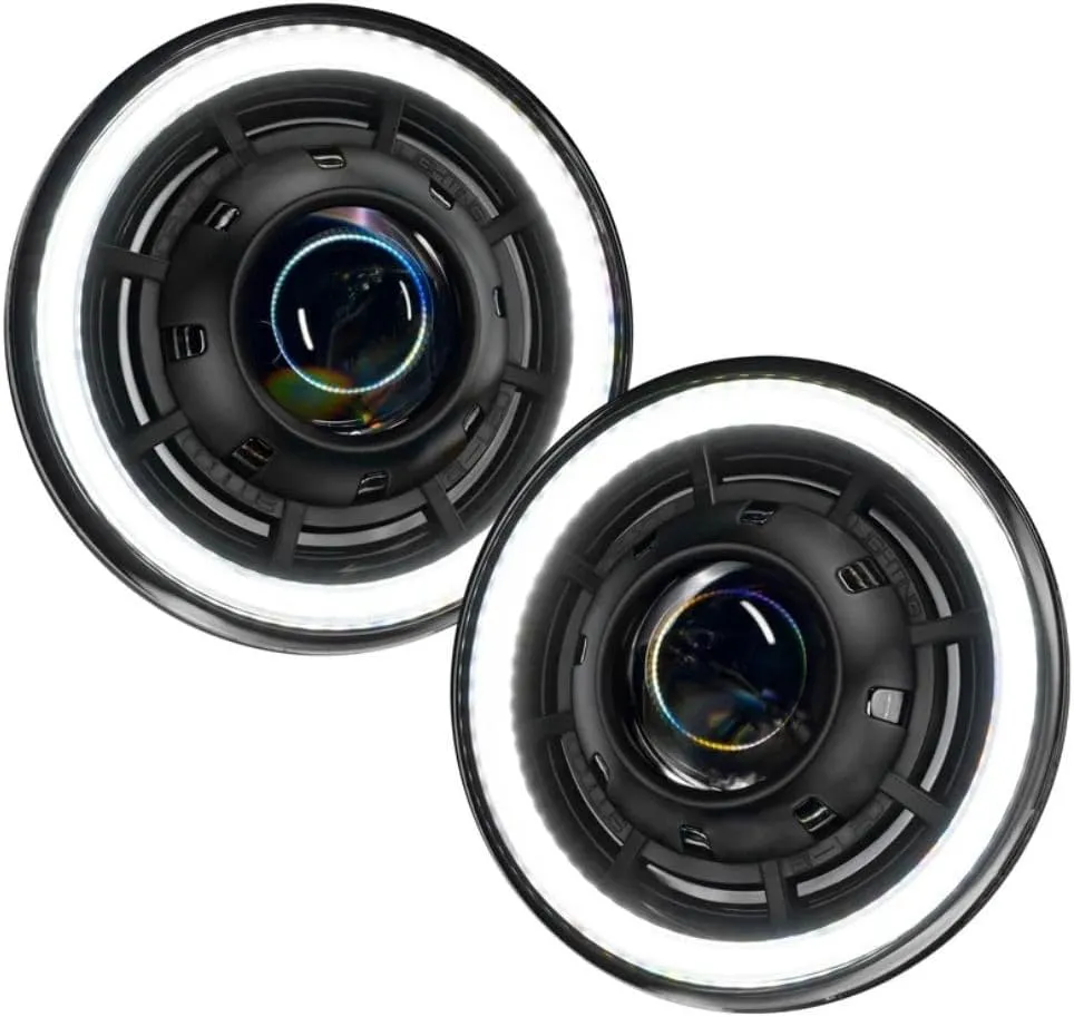ORACLE Lighting 5876-023 Oculus Switchback Bi-LED Projector Headlights fits 2007 2018 Wrangler JK - 1 Pair 7" Headlights, Optimum Light Distribution & Beam Angle