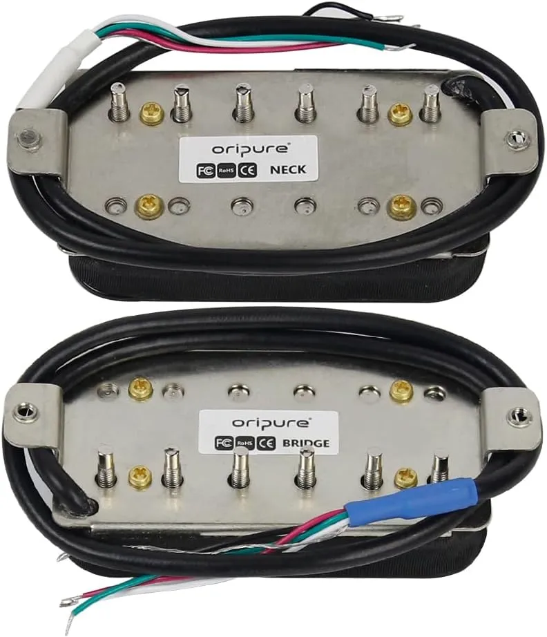 OriPure Alnico 5 Guitar Humbucker Pickups Black Neck Pickup   Bridge Pickup Set