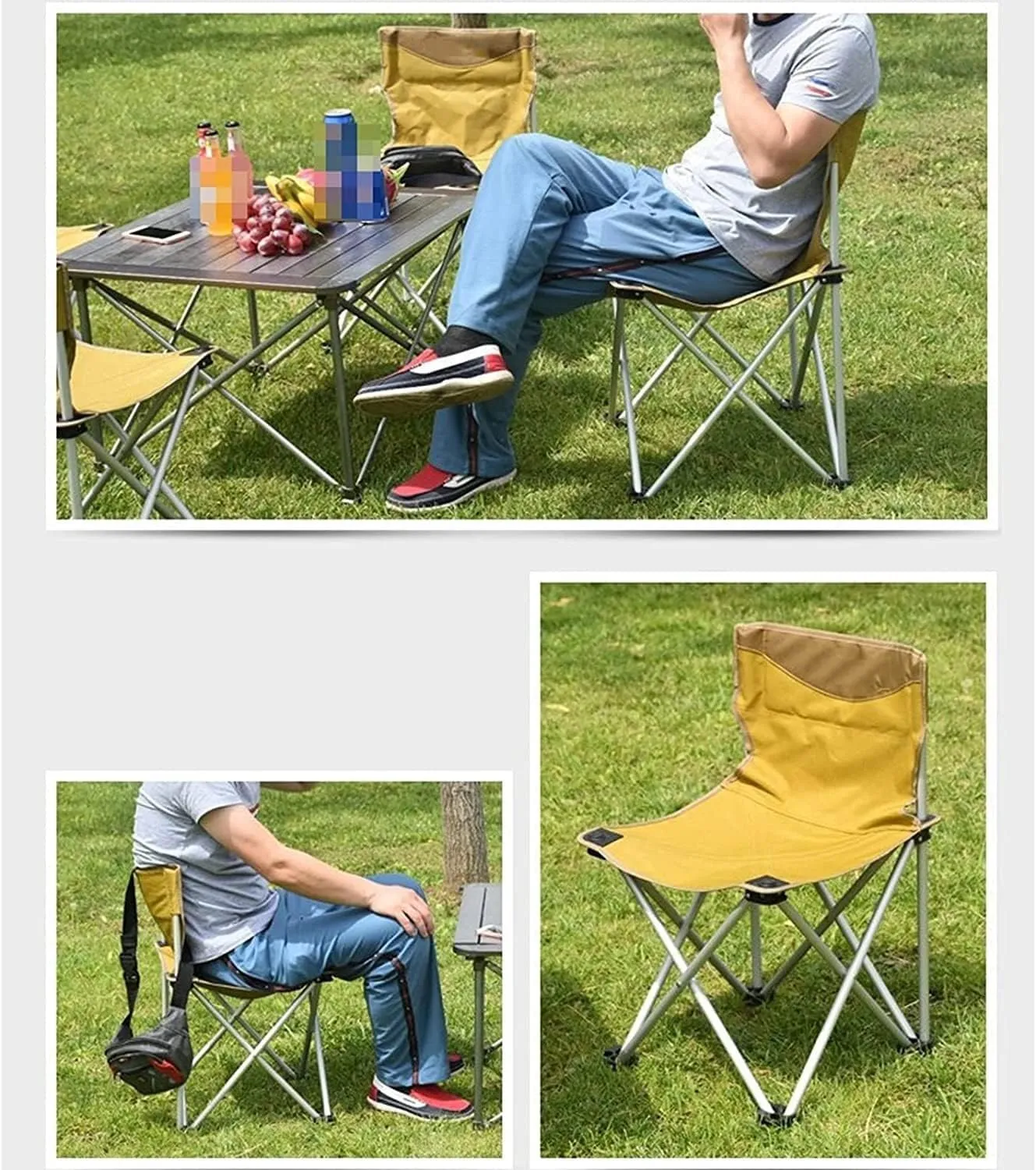 Outdoor Chair Folding Camping Chair Outdoor Portable Aluminum Alloy Folding Chair Backrest Ultralight Fishing Leisure Chair Beach Seat Stool Outdoor Camping Camping Chair Foldable Chair