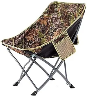 Outdoor Folding Chair Camp Chair Outdoor Portable Fishing Stools Camping Chair Garden Moon Recliner for Hiking Beach Picnic BBQ Folding Camping Chair