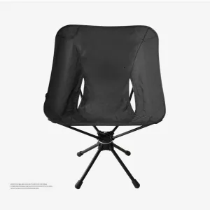 Outdoor Hiking Camping Beach Portable Folding Swivel Chair Carry Bag Black