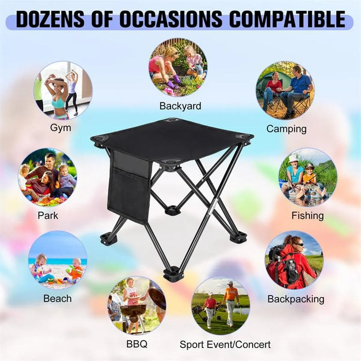 Outdoor Portable Folding Chair Camping Fishing Travel Chair Lightweight Folding