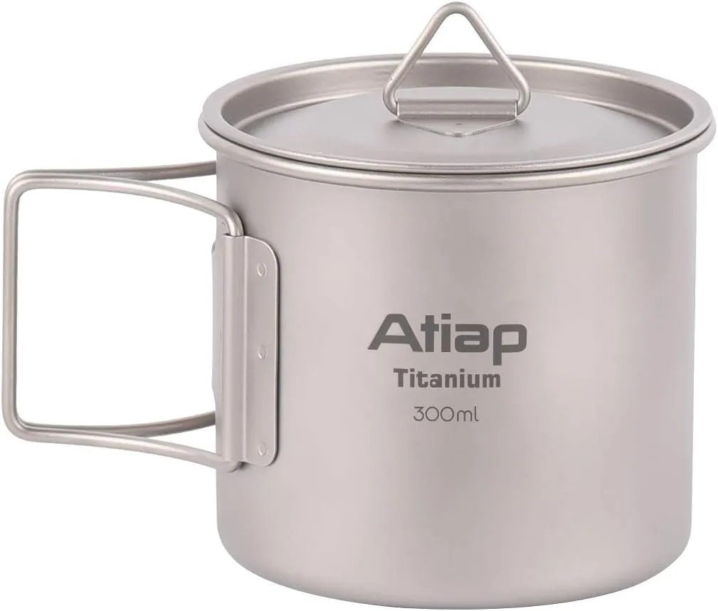 Outdoor Titanium Cup Mug Pots Portable Cup Mug Camping Picnic Water Cup Tableware Coffee Tea Pot