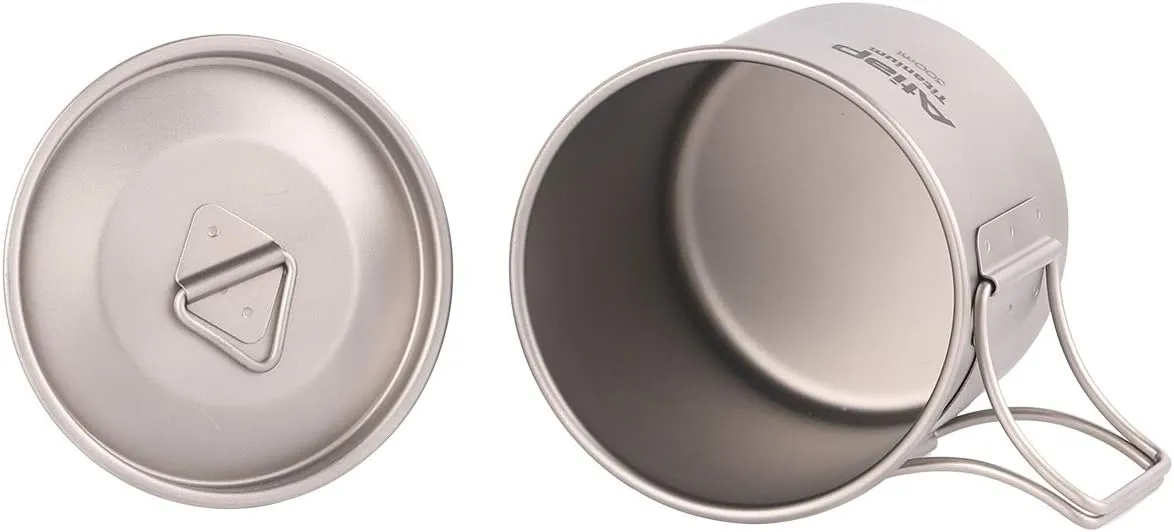 Outdoor Titanium Cup Mug Pots Portable Cup Mug Camping Picnic Water Cup Tableware Coffee Tea Pot