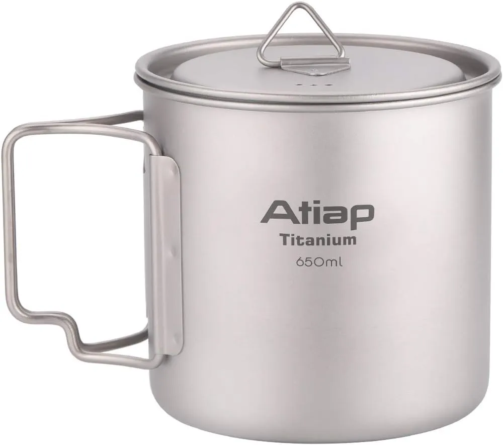 Outdoor Titanium Cup Mug Pots Portable Cup Mug Camping Picnic Water Cup Tableware Coffee Tea Pot
