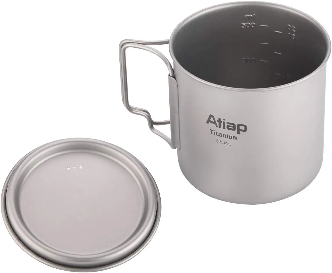 Outdoor Titanium Cup Mug Pots Portable Cup Mug Camping Picnic Water Cup Tableware Coffee Tea Pot