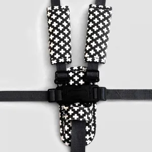 Outlookbaby 3 Piece Harness Cover Set Charcoal Cross
