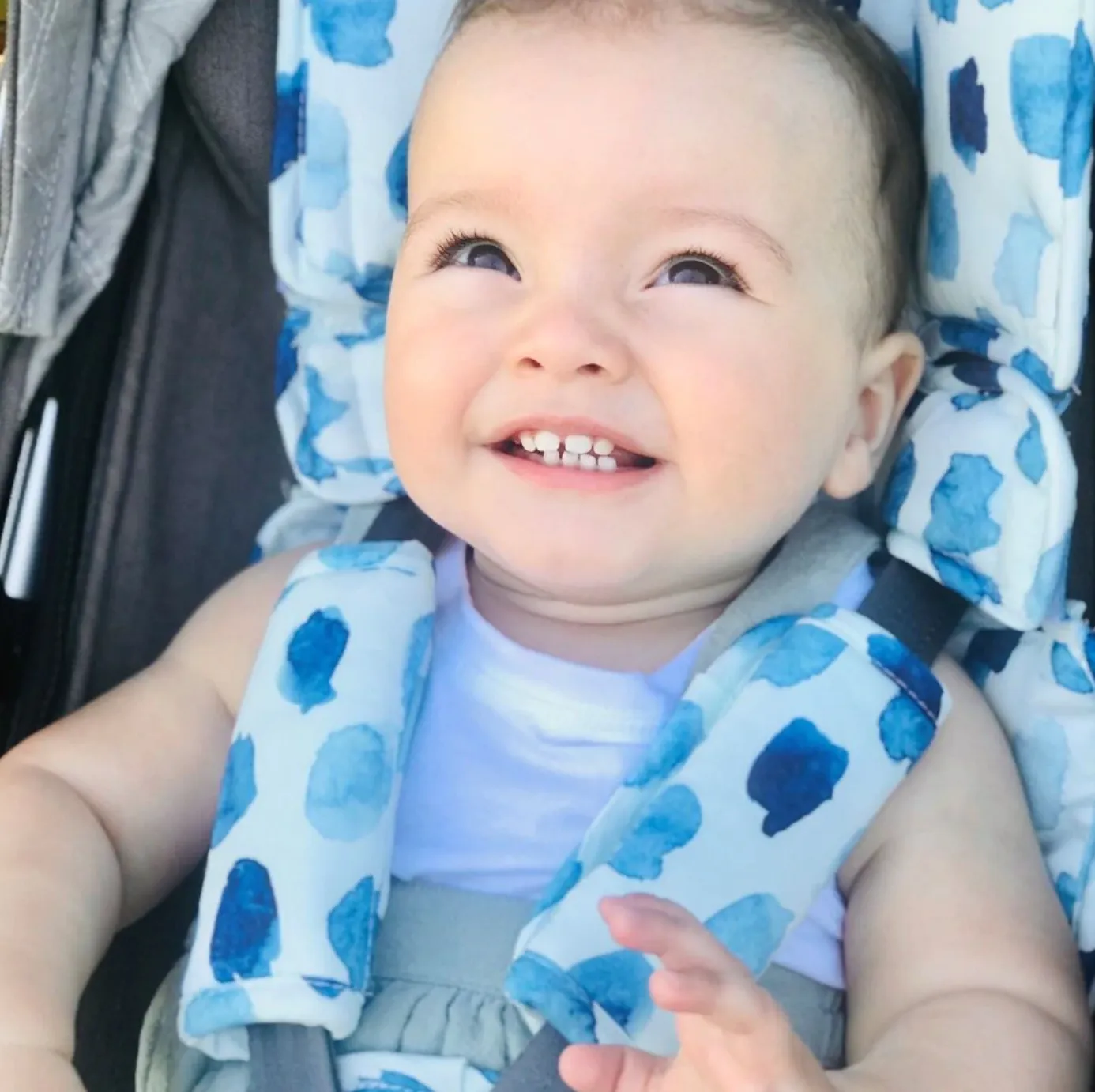 Outlookbaby 3 Piece Harness Cover Set Indigo Rain
