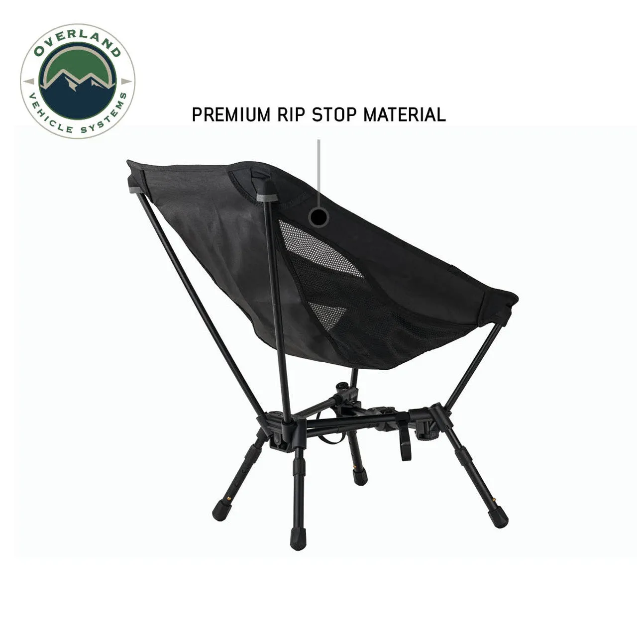 Overland Vehicle Systems Compact Camping Chair with Collapsible Aluminum Frame