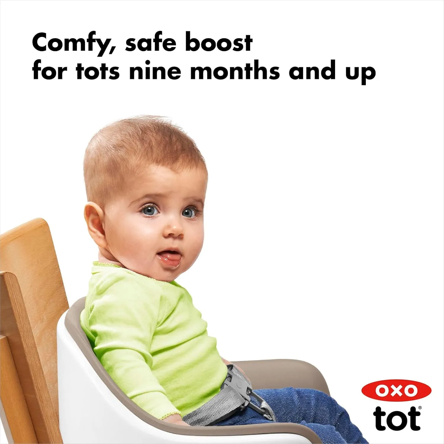OXO Tot Nest Booster Seat with Removable Cushion, Taupe