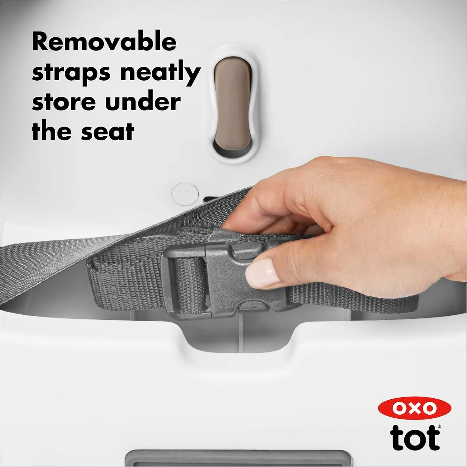 OXO Tot Nest Booster Seat with Removable Cushion, Taupe