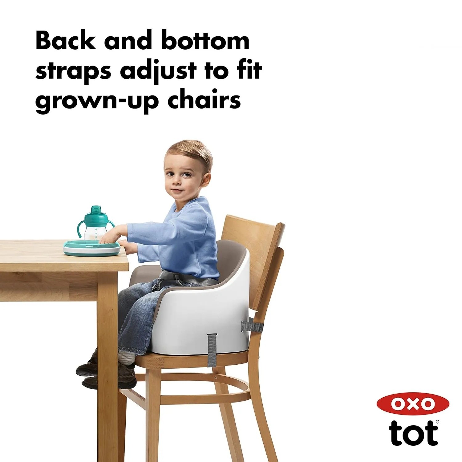OXO Tot Nest Booster Seat with Removable Cushion, Taupe