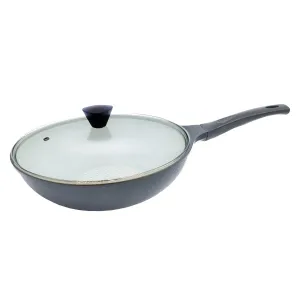 Pan Lid Glass 28cm 5-star customer support Titanium Coating   Outstanding Wok Non-Stick KOMAN