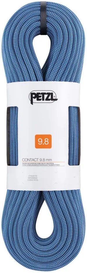 PETZL Contact Rope - 9.8 mm Diameter Lightweight Single Dynamic Rope for Gym or Rock Climbing