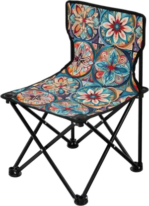 Portable Camping Chairs Flowers Floral Color Lightweight Folding Chair for Camping, Beach, Picnic, Travel and Sports with Carry Bag 20849124