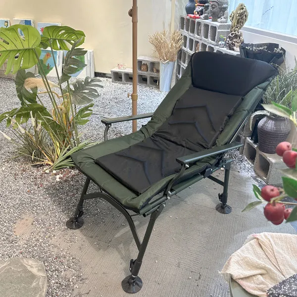 Portable Camping Lounge Chair with Adjustable Backrest | Durable Stainless Steel Frame and 600D Fabric