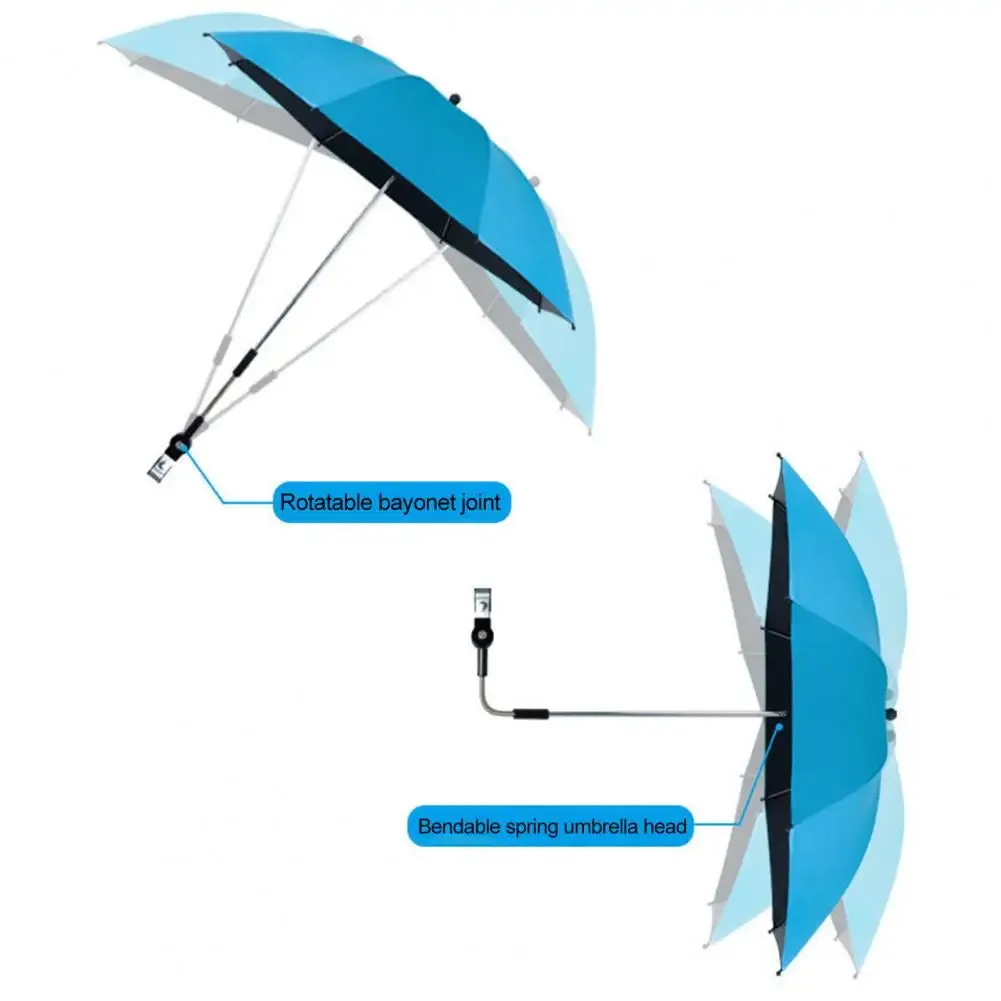 Portable Chair Umbrella with Clamp – UV Protection Waterproof Parasol for Outdoor Camping, Fishing, Patio, and Beach