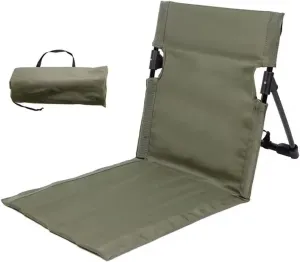 Portable Folding Beach Chair, Ultra-Light Aluminum Frame, Folding Lazy Chair for Camping, Beach, Travel, Black/Green (Green)