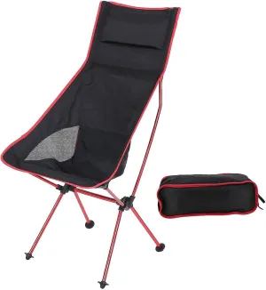 Portable Folding Camping Chair, Lightweight Beach Fishing Chair, Nylon Mesh Oxford Fabric, Includes Carry Bag 2 Cup Holders