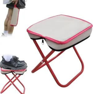Portable Folding Camping Stool,Camping Stools for Adults,Travel Chair Slacker Chair for Camping,Portable Retractable Folding Telescoping Foldable Camping Stool (13.7X11.81x1.57inch)