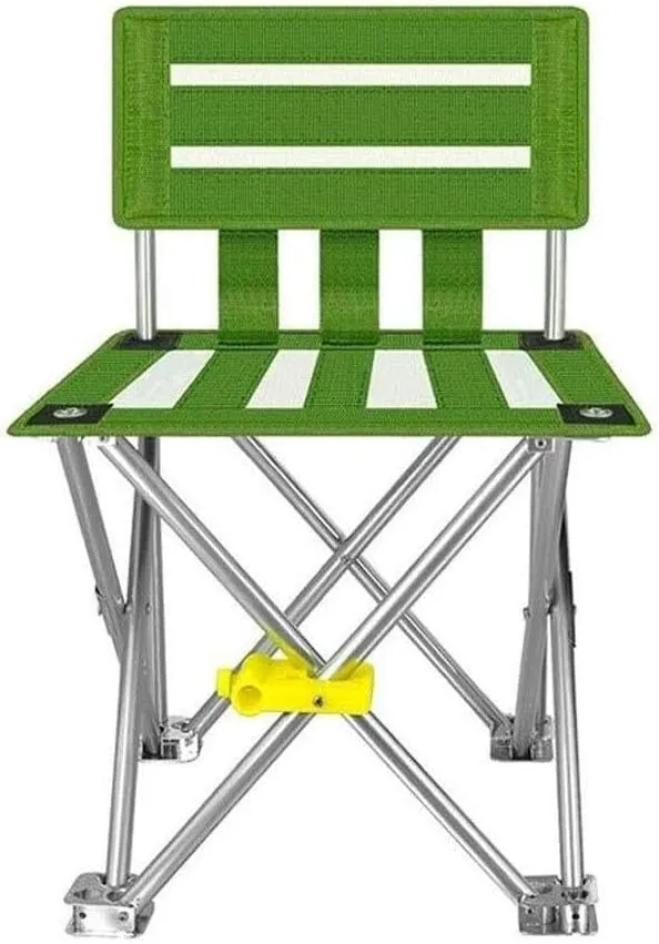 Portable Folding Sling Back Chair for Camping, Fishing Outdoor Use, Breathable Beach Chair with Side Pocket(45 x 45 x 43 x 72cm)