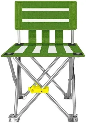 Portable Folding Sling Back Chair for Camping, Fishing Outdoor Use, Breathable Beach Chair with Side Pocket(45 x 45 x 43 x 72cm)