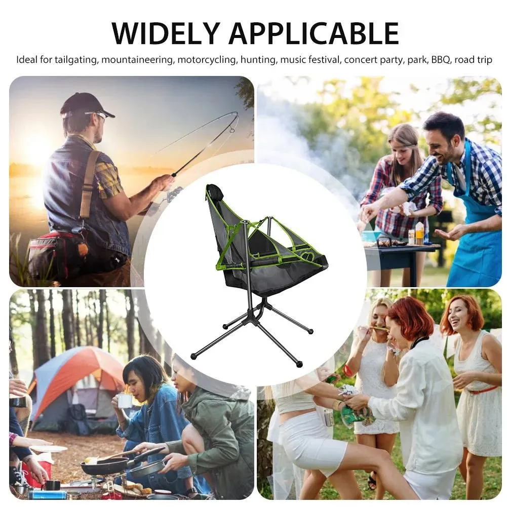 portable outdoor camping and fishing chair with hammock