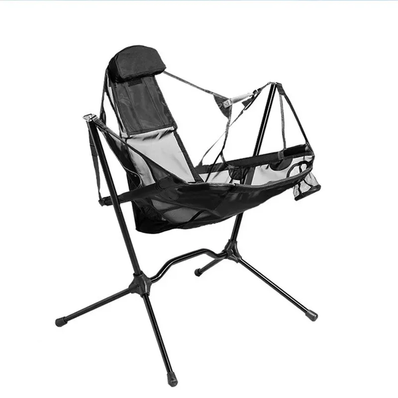 portable outdoor camping and fishing chair with hammock
