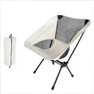 Portable Outdoor Folding Chair Can Be Used for Fishing Sketching and Picnics Comfortable and Breathable Mesh with Backrest-S