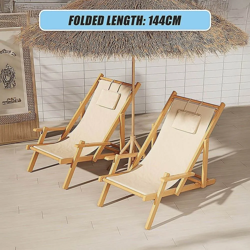Premium Foldable Outdoor Sling Chair Patio Lounge
