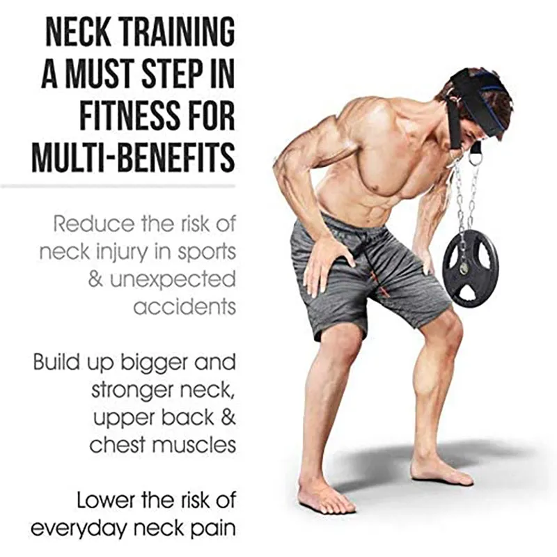 Premium Neck Training Harness for Strength & Muscle Power - Adjustable Head & Neck Weight Lifting Strap - Gym Fitness Equipment for Injury Recovery, Posture & Combat Sports