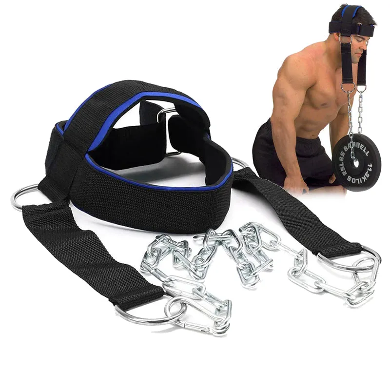 Premium Neck Training Harness for Strength & Muscle Power - Adjustable Head & Neck Weight Lifting Strap - Gym Fitness Equipment for Injury Recovery, Posture & Combat Sports