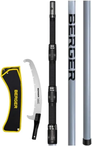 Professional Grade ArboRapid Telescopic Pole Saw Set, 4 Extendable Parts, Fiberglass and Carbon Fiber, Extendable Length from 5.74' to 20.34' with 15" Curved Saw Blade, 76049