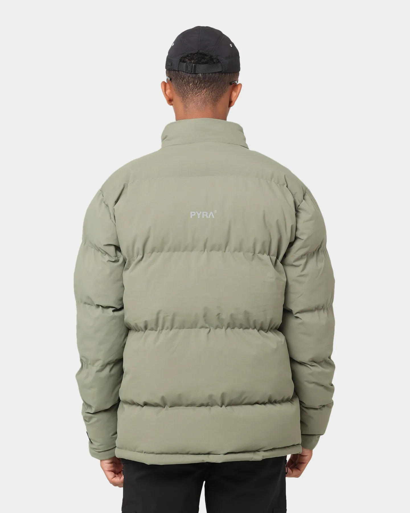 PYRA Padded Puffa Jacket Olive Green