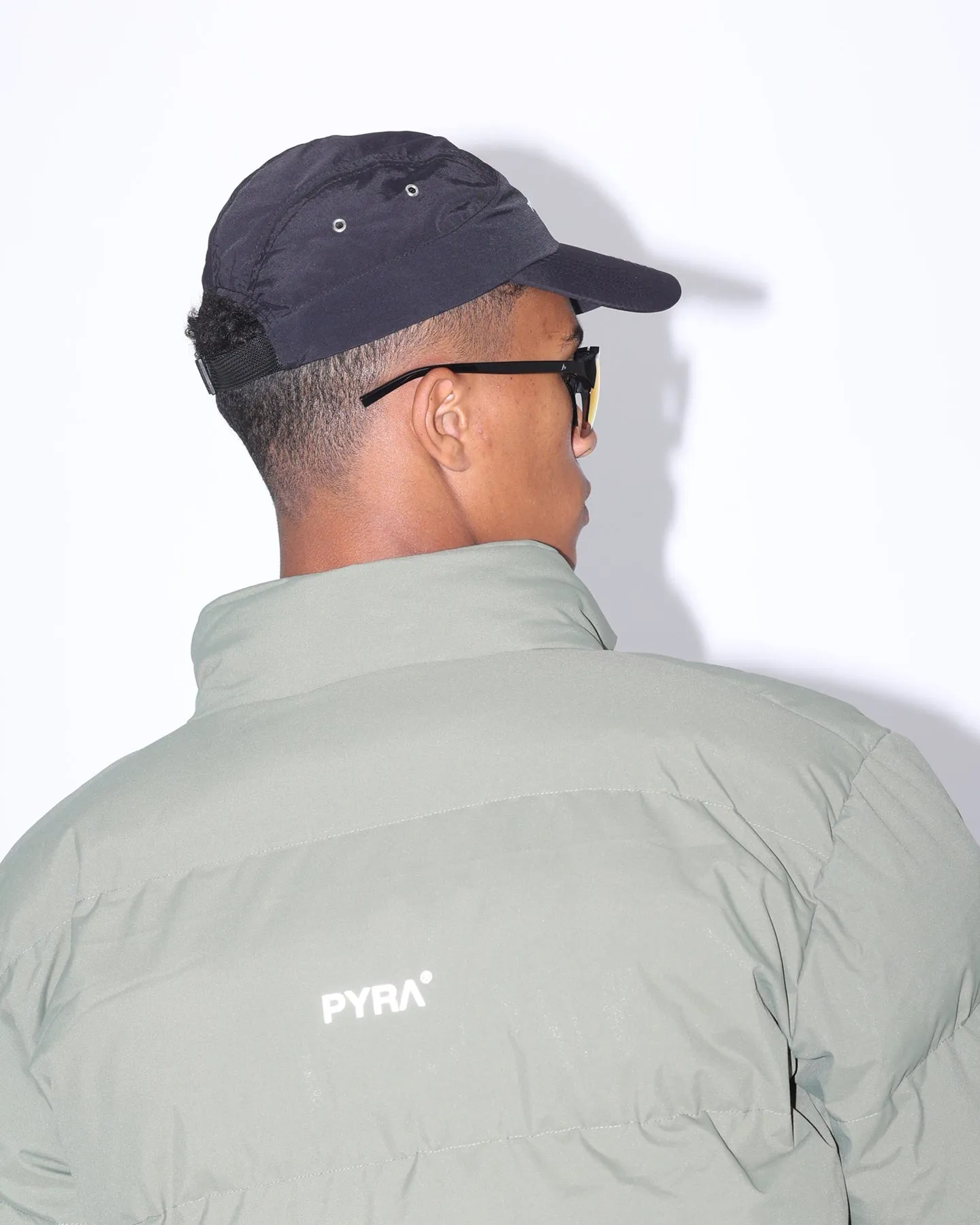 PYRA Padded Puffa Jacket Olive Green
