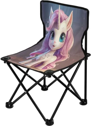 Qilmy Beautiful Cartoon Cute Animals Portable Camping Chairs,Outdoor Collapsible Chair Sports Garden Beach Fishing,Supports up to 250lbs373