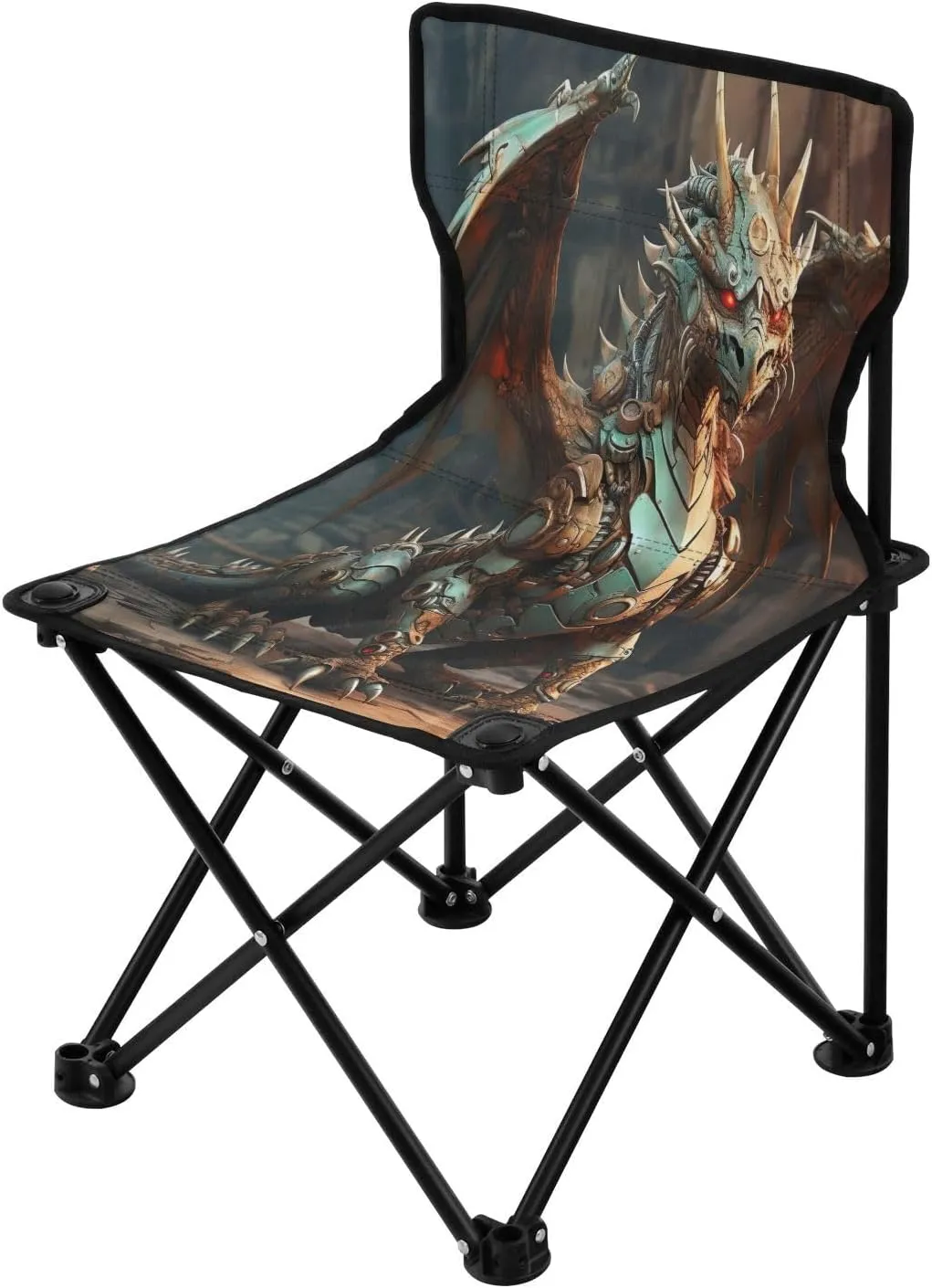Qilmy Fierce Dragon Portable Camping Chairs,Outdoor Collapsible Chair Sports Garden Beach Fishing,Supports up to 250lbs427