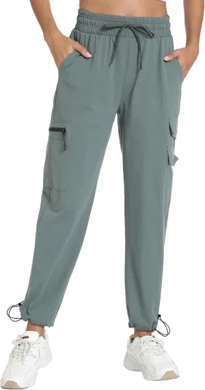 Quick Dry Women's Cargo Pants with Pockets Lightweight Hiking Joggers for Workout Athletic Casual Outdoor Camping