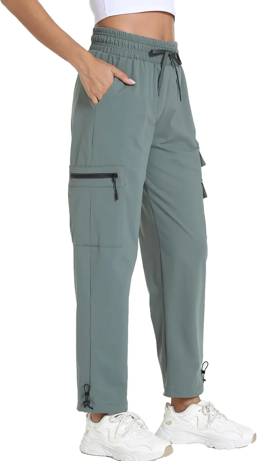 Quick Dry Women's Cargo Pants with Pockets Lightweight Hiking Joggers for Workout Athletic Casual Outdoor Camping