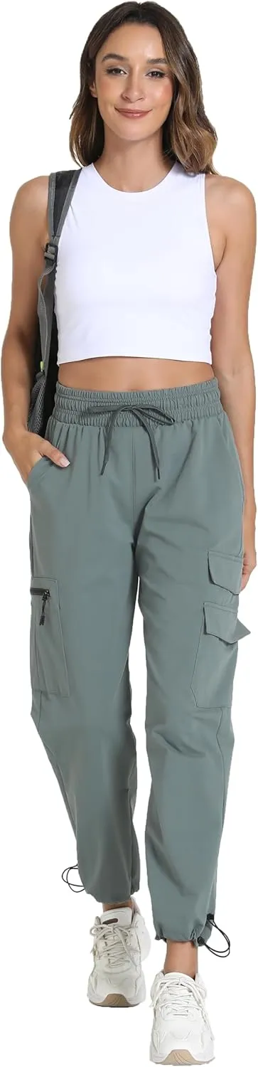 Quick Dry Women's Cargo Pants with Pockets Lightweight Hiking Joggers for Workout Athletic Casual Outdoor Camping