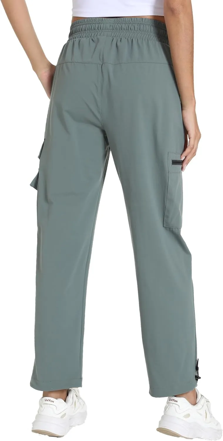 Quick Dry Women's Cargo Pants with Pockets Lightweight Hiking Joggers for Workout Athletic Casual Outdoor Camping