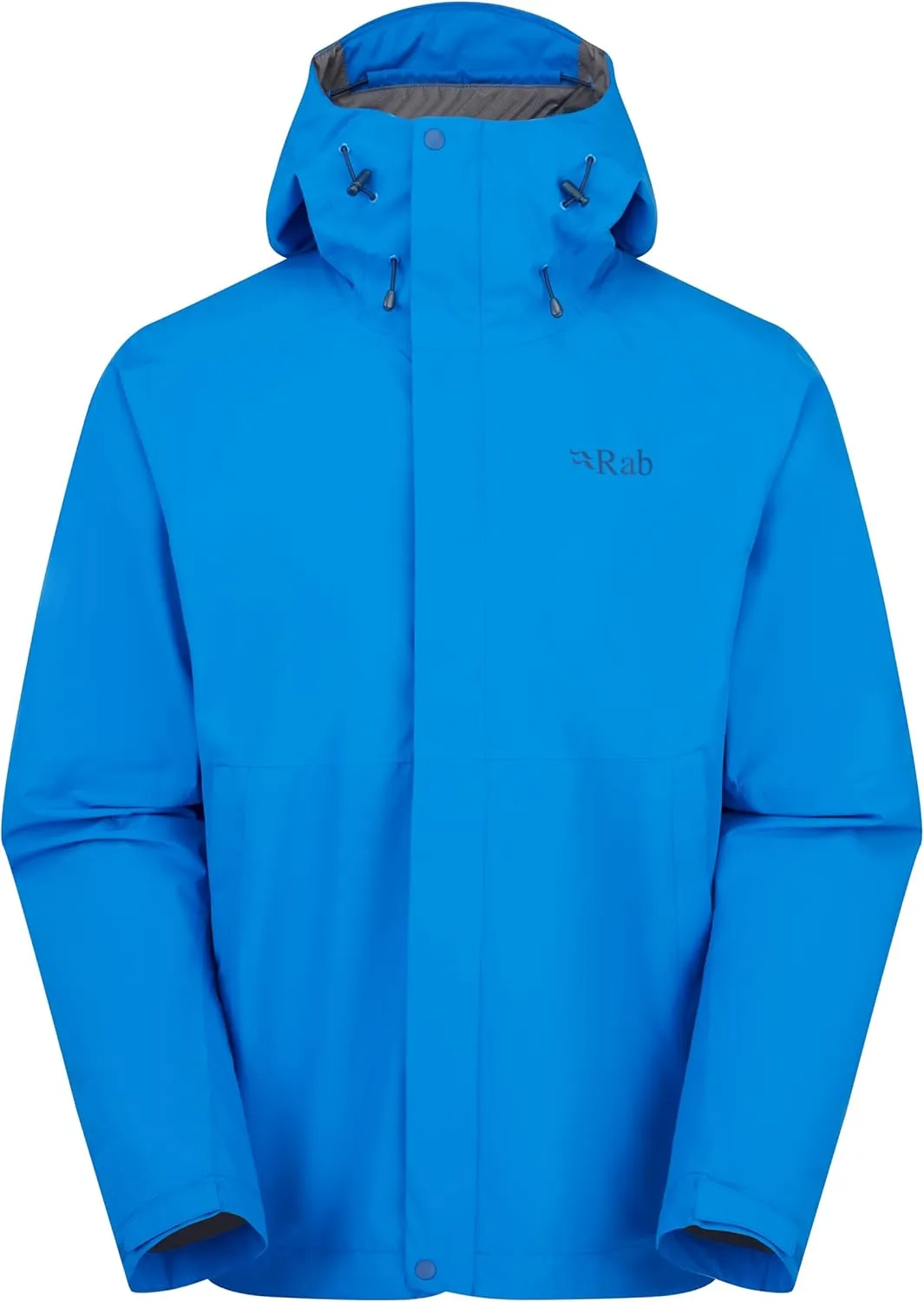 Rab Men's Downpour Jacket - Lightweight Waterproof Hooded Coat for Hiking & Trekking
