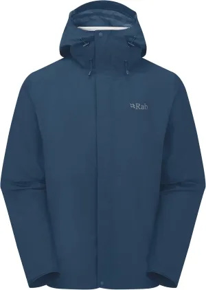 Rab Men's Downpour Jacket - Lightweight Waterproof Hooded Coat for Hiking & Trekking