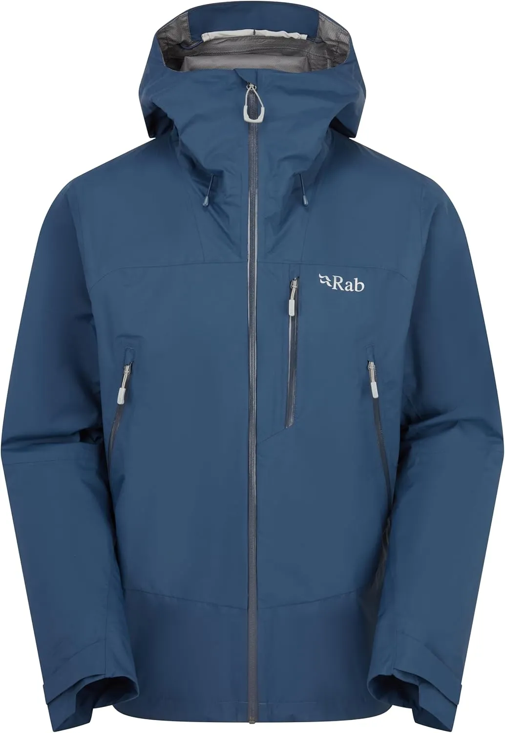 Rab Men's Downpour Mountain Jacket - Lightweight Waterproof Hooded Coat for Hiking & Trekking