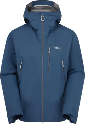 Rab Men's Downpour Mountain Jacket - Lightweight Waterproof Hooded Coat for Hiking & Trekking