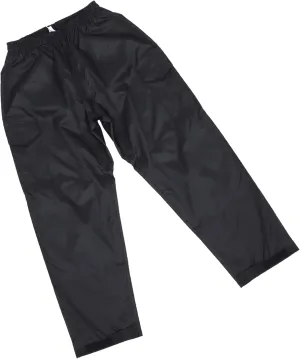 Rain-Proof Pants Waterproof Breathable Double-Layered Lightweight Elastic Waistband Comfortable for Activities Black