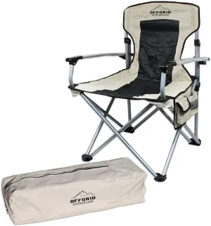 Raptor Series OFFGRID Portable Chair Folding Camping Seat with Carrying Bag - Heavy Duty Oversized
