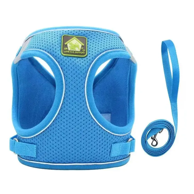 Reflective Cat Harness Set with Adjustable Leash for Small Pets