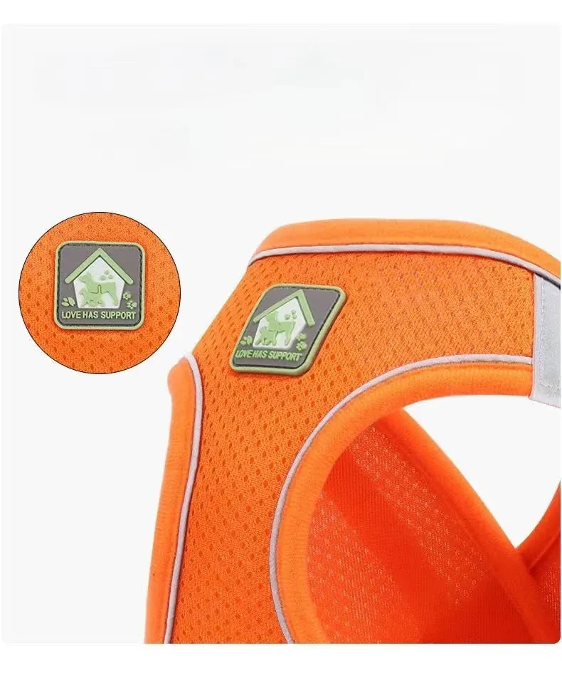 Reflective Cat Harness Set with Adjustable Leash for Small Pets