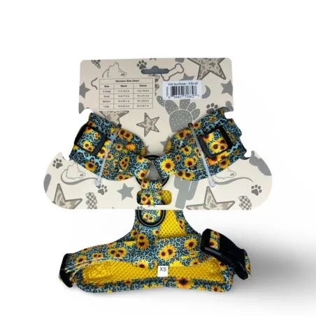 RILEY S. DOG HARNESS - WILD SUNFLOWER